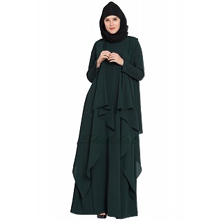 Shrug abaya- Dark Green